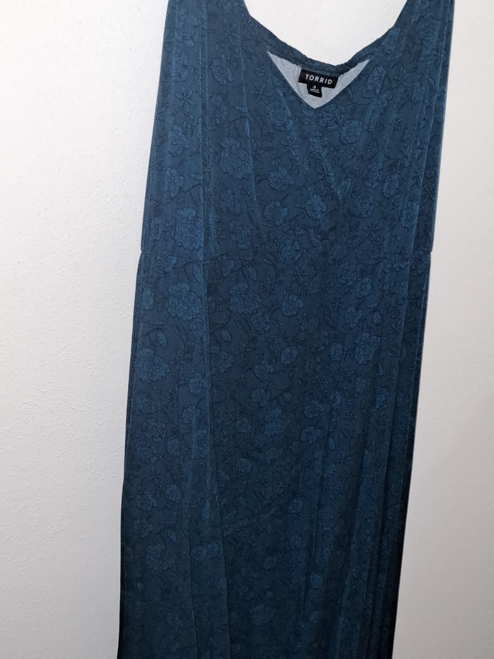 Torrid Teal-Blue Floral Maxi Dress